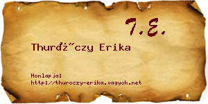 Thuróczy Erika névjegykártya