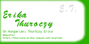 erika thuroczy business card